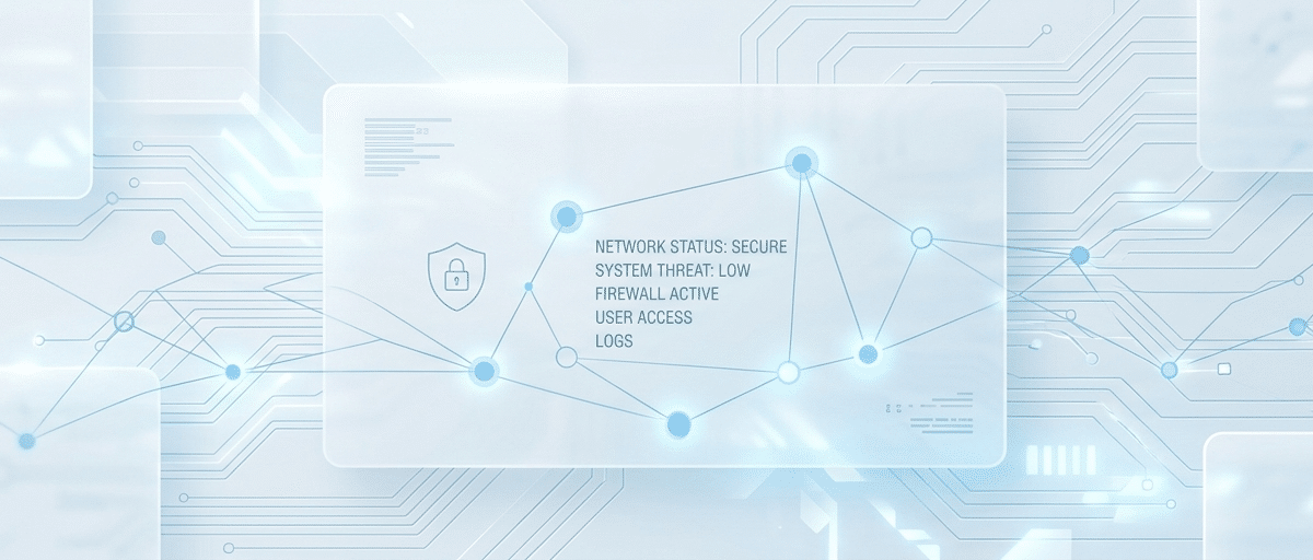 Cyber security network dashboard illustration for iLocaliT's 2026 cyber insurance readiness guide